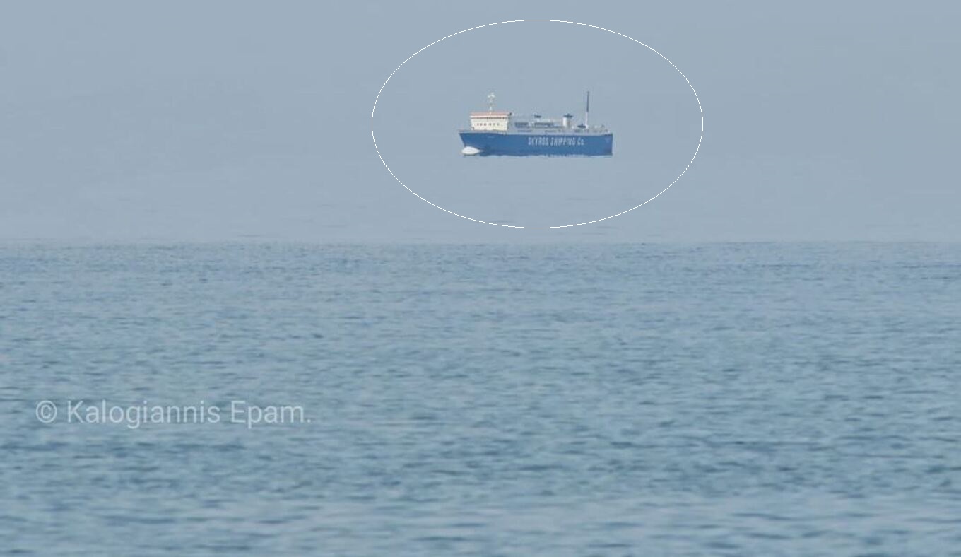 «Ιπτάμενο» πλοίο στα ανοιχτά της Κύμης - Τι είναι το φαινόμενο Fata Morgana που το προκάλεσε