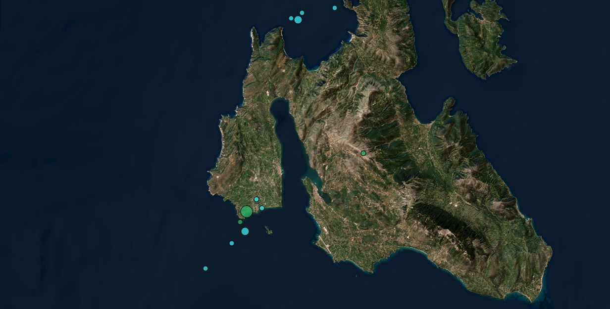 Κεφαλονιά: Νέα σεισμική δόνηση στο νησί -  6 χλμ. ΝΔ του Ληξουρίου