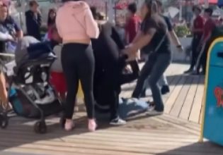 Δείτε βίντεο: Άγριο ξύλο μαμάδων στην Disneyland της Καλιφόρνια