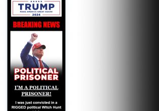 Viral: O Τραμπ δηλώνει «πολιτικός κρατούμενος» στον ιστότοπό του