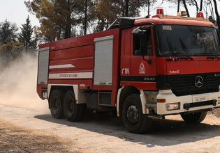 Φωτιά στη λεωφόρο Σχιστού κοντά σε πρατήριο καυσίμων