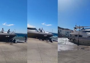 Σπέτσες: Θαλαμηγός χτύπησε στην προβλήτα λόγω των ισχυρών ανέμων