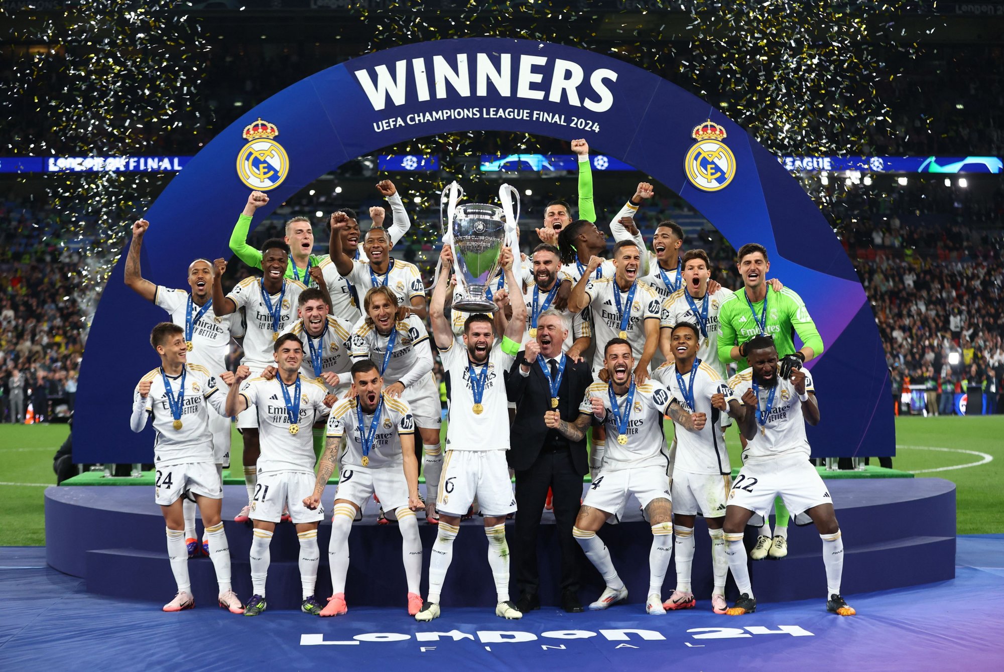 Η απονομή του Champions League στην Ρεάλ Μαδρίτης