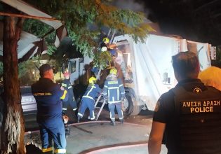 Φωτιά τα μεσάνυχτα σε απορριμματοφόρο στην Κυψέλη