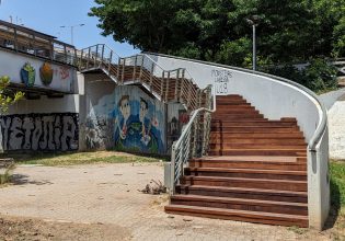 Παραδόθηκε η πεζογέφυρα των Πηνειάδων Νυμφών