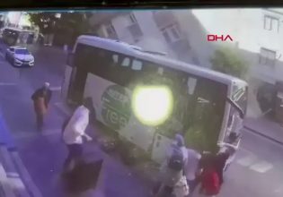 Καρέ καρέ η στιγμή της κατάρρευσης της πολυκατοικίας στην Κωνσταντινούπολη