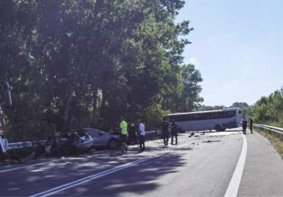 Τροχαίο δυστύχημα στην Ξάνθη με τέσσερις νεκρούς μετά από σύγκρουση ΙΧ με λεωφορείο