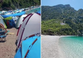 Εύβοια: Προβληματισμός για το ελεύθερο κάμπινγκ στη διάσημη παραλία Θαψά