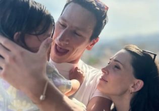 Μιχάλης Σαράντης και Μαίρη Μηνά βάφτισαν την κόρη τους