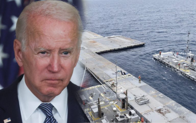 «Πνίγηκαν» τα σχέδια του Μπάιντεν για βοήθεια στη Γάζα – Καταρρέει η πανάκριβη πλωτή προβλήτα