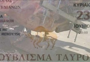 Κρήτη:  Σάλος με το σούβλισμα ταύρου για τη γιορτή του Αγίου Πνεύματος