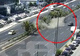 Συγγρού: Βίντεο με το σοκαριστικό τροχαίο – Καρέ καρέ η ανατροπή του ΙΧ