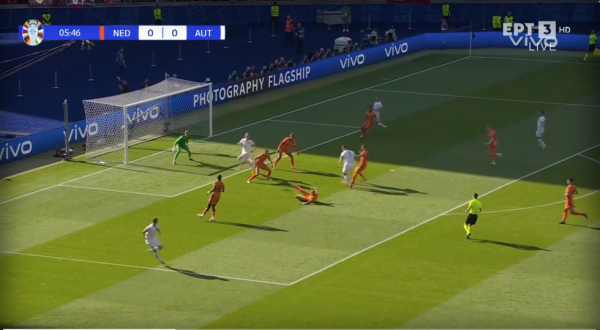 Η Αυστρία άνοιξε το σκορ με αυτογκόλ του Μάλεν (vid)