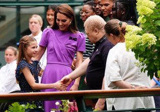 Η σπάνια εμφάνιση της Κέιτ Μίντλετον στον τελικό του Γουίμπλεντον – Στο πλευρό της η πριγκίπισσα Σάρλοτ