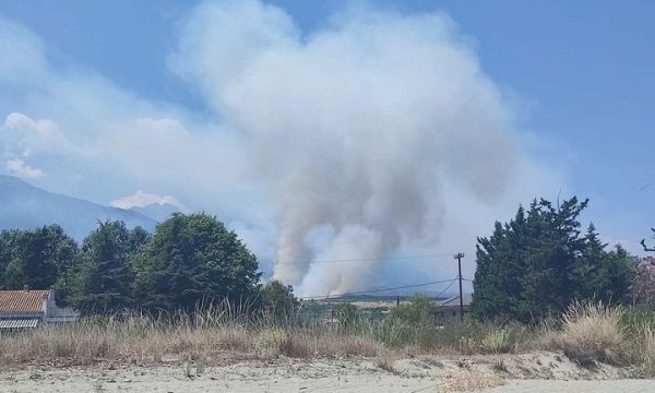 Φωτιά στο Λιτόχωρο: Τέθηκε υπό μερικό έλεγχο