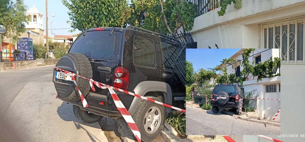 Αχαΐα: Τρελή πορεία ΙΧ κατέληξε στην αυλή σπιτιού στην Κουλούρα – Δείτε εικόνες