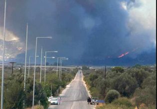 Φωτιά στην Εύβοια: Καίει κοντά σε σπίτια