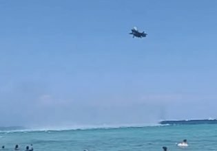 Απίστευτο βίντεο – Η στιγμή που ένα F35 αιωρείται πάνω από παραλία στο Μαϊάμι