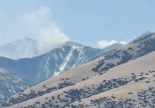 Φωτιά σε δύσβατη περιοχή στη Δράμα