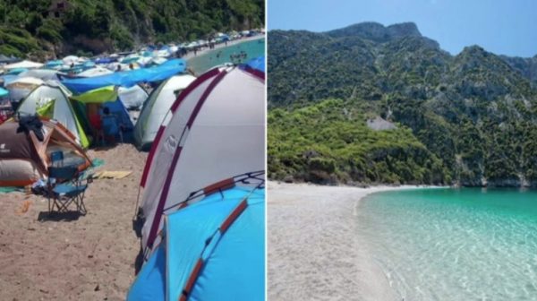 Εύβοια: Επέστρεψαν οι σκηνές στην παραλία Θαψά – «Ελεγχόμενη η κατάσταση» κατά τον δήμο