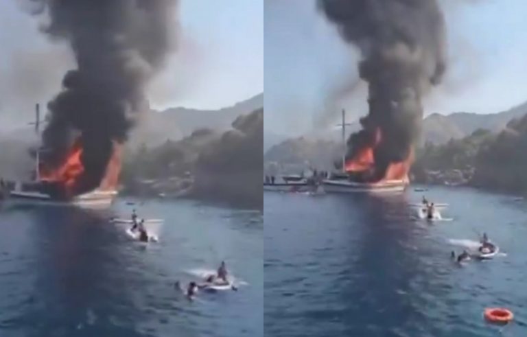 Τουρκία: Τουριστικό σκάφος στον Μαρμαρά έπιασε φωτιά και βυθίστηκε – Επέβαιναν 110 άτομα – 7 οι τραυματίες