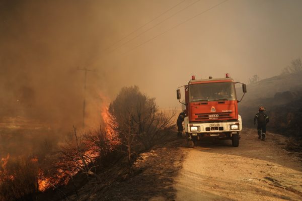 Φωτιά στην Καρδίτσα: Καίει σε δασική έκταση στη λίμνη Πλαστήρα