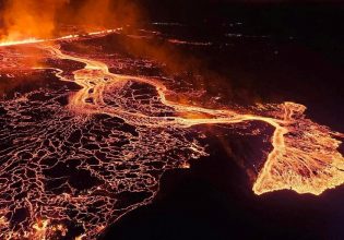 Ηφαιστειακό υπερθέαμα στην Ισλανδία – Σιντριβάνια λιωμένης λάβας δημιούργησαν ένα λαμπερό λαβύρινθο