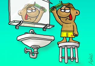 Το σκίτσο του Αρκά: Ο προβληματισμός για το «μαύρισμα» του καλοκαιριού