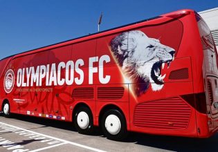 Ο Ολυμπιακός παρουσίασε το νέο του πούλμαν (pics)