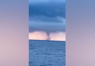 Ζάκυνθος: Υδροστρόβιλος «σάρωσε» το Ιόνιο μετά από δυνατό μπουρίνι