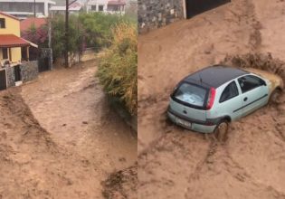 Κακοκαιρία: Πλημμύρισε το Παλαιόκαστρο στην Κρήτη – Ανυπολόγιστες ζημιές στην παραλία