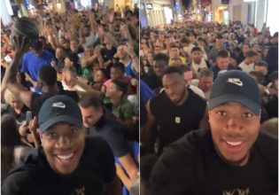 Λαοθάλασσα στην Ερμού αποθεώνει τον Γιάννη Αντετοκούνμπο – «Μην θεωρείτε δεδομένη αυτή την αγάπη»