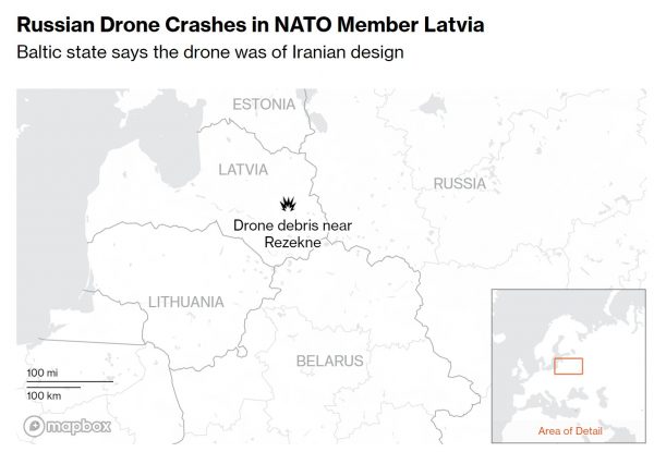 Λετονία: Ρωσικό μη επανδρωμένο αεροσκάφος που συνετρίβη έφερε εκρηκτικά, λέει ο στρατός