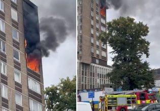 Βρετανία: Συναγερμός για φωτιά σε πολυώροφο κτίριο του Λονδίνου – Δείτε βίντεο