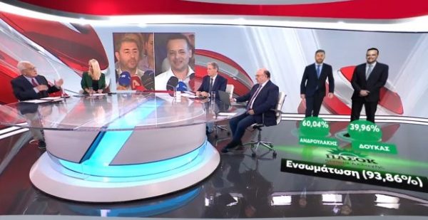 Ωρα ΠΑΣΟΚ στο MEGA – Η επανεκλογή του Ανδρουλάκη