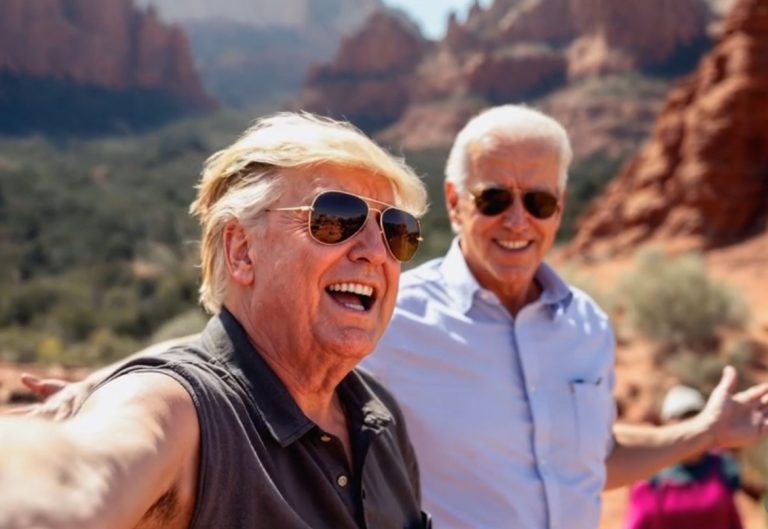 Τραμπ και Μπάιντεν τρώνε, ταξιδεύουν και διασκεδάζουν μαζί χάρη στο AI [Βίντεο]