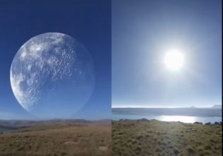 Αλάσκα: Πανσέληνος και ολική έκλειψη ηλίου σε… 35 δευτερόλεπτα – Το μοντάζ που έπεισε τους πάντες