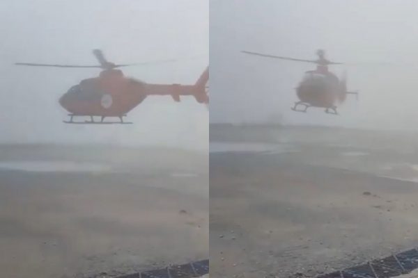 Η στιγμή που ελικόπτερο στην Τουρκία απογειώνεται εν μέσω πυκνής ομίχλης – Λίγα λεπτά μετά συνετρίβη