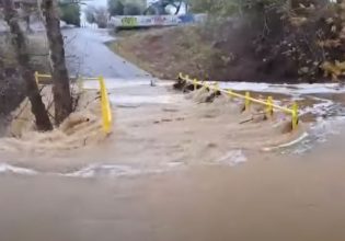 Κακοκαιρία «Bora»: Υπερχείλισε το φράγμα της Θέρμης στη Θεσσαλονίκη