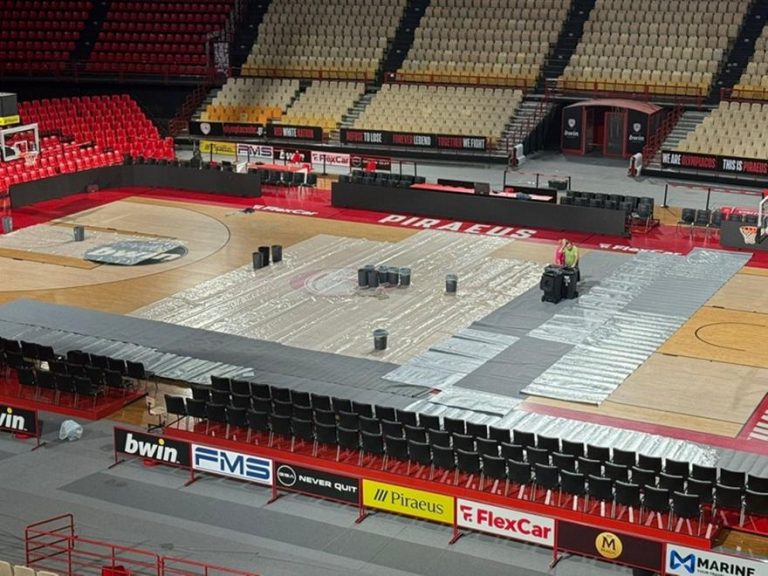 Ολυμπιακός: Πλημμύρισε το ΣΕΦ, μεγάλες ζημίες σε παρκέ, cube και γυμναστήριο