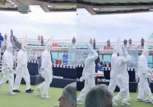 Επιβάτες κρουαζιερόπλοιου έμειναν άναυδοι όταν το προσωπικό εμφανίστηκε ντυμένο με στολές Κου Κλουξ Κλαν