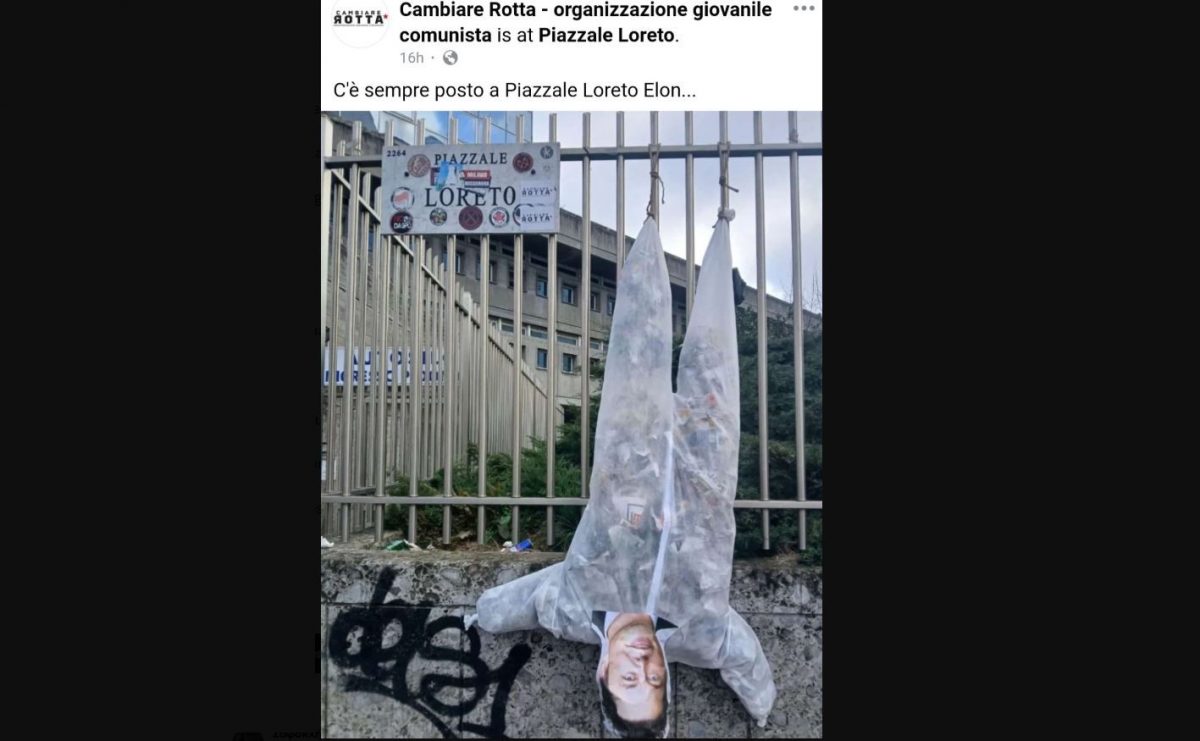 Έλον Μασκ: Κρέμασαν ομοίωμά του ανάποδα στο Μιλάνο μετά τον ναζιστικό χαιρετισμό