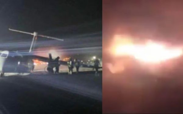 Φρίκη σε πτήση της Air Canada: Η τρομακτική στιγμή που φτερό αεροπλάνου τυλίγεται στις φλόγες