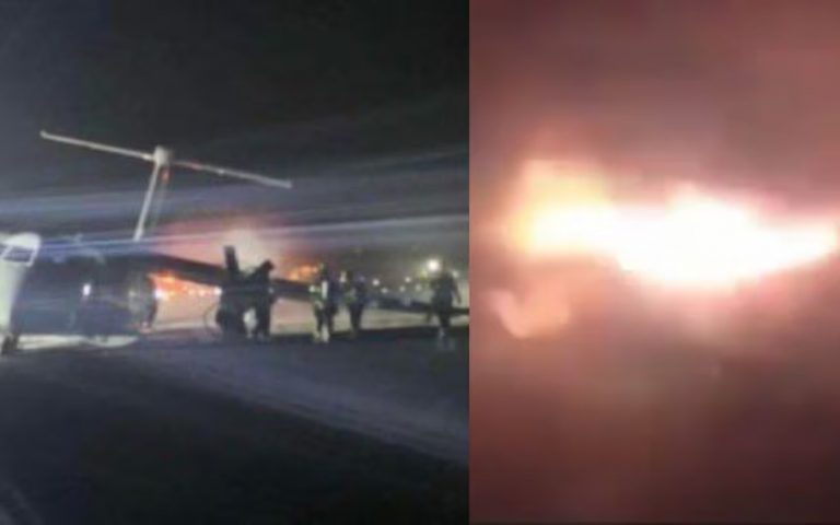 Φρίκη σε πτήση της Air Canada: Η τρομακτική στιγμή που φτερό αεροπλάνου τυλίγεται στις φλόγες