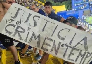 Συγκλονιστικό πανό από τους οπαδούς της Μπόκα Τζούνιορς: «Δικαιοσύνη για το έγκλημα στα Τέμπη»