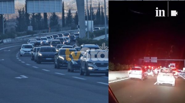 Ουρές στην εθνική οδό έξω από τη Λαμία λόγω έργων και επιστροφής των εκδρομέων