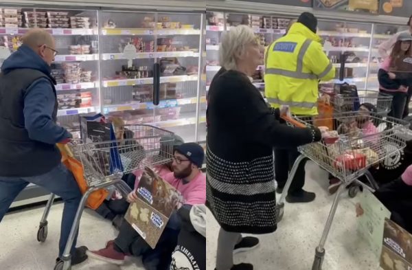 Σαουθάμπτον: Ακτιβιστές έκαναν καθιστική διαμαρτυρία σε σούπερ μάρκετ και πιάστηκαν στα χέρια με τους πελάτες