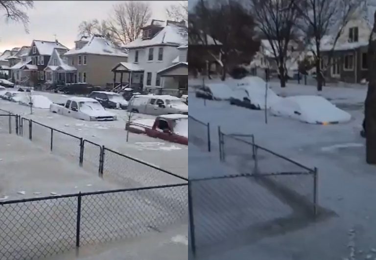 Ντιτρόιτ: Χάος στους δρόμους – Πλημμύρισαν από διαρροή και πάγωσαν λόγω ψύχους – Δύο νεκρά παιδιά