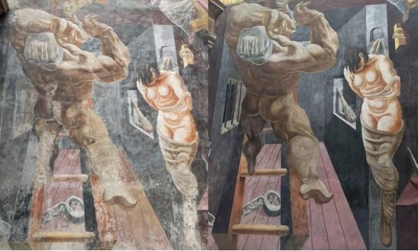 Η χαμένη αντιφασιστική τοιχογραφία του 1930 αποκαλύφθηκε ξανά στο Μεξικό