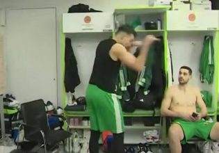 Η αποθέωση του Σλούκα στα αποδυτήρια του ΟΑΚΑ (vid)